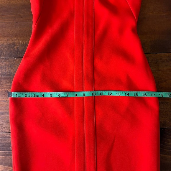 Victoria Beckham Red Crepe Knee Length Elegant Party Dress Fitted Women's US 6 - Picture 14 of 15